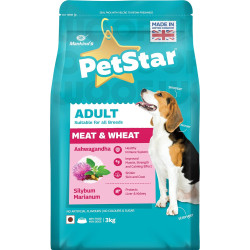 Mankinds Petstar Adult Dog Food Meat And Wheat 3 Kg