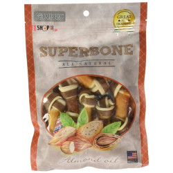 Super Bone Dog Treats Almond Oil Flavor Knotted 7 Pieces