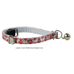 Elastic Red Fancy Collar With Adjustable Bell