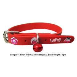 Cat Silicone Collar Red