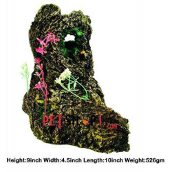 Ancient Fort With Flower Aquarium Toy