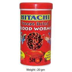 Hitachi Fish Food Freeze Dried Blood Worms 20gm