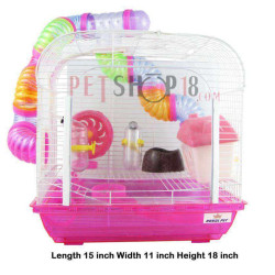 Attractive Pink Hamster Cage