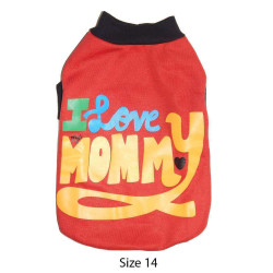Winter T Shirt Red With I Love My Mommy Print 14