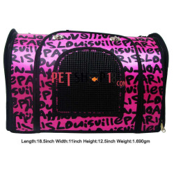 Printed Carry Bag Pink For Pet
